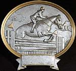 Resin Oval Female Equestrian Plaque Award