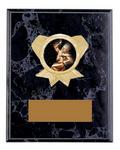 Black Marble Finish Female Bodybuilding Plaque Award