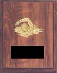Cherry Finish Male Swim Plaque Award