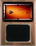 Solid Walnut Pool or Billiard Plaques V Series