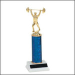 Bodybuilding and Lifting Trophies with Single Round Column