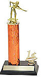 Baseball Trophy with Single Round Post and Trim Figure