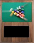 Solid Walnut Pool or Billiard Plaques V Series