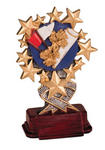 Starburst Resin Cheerleading Trophies