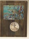 Genuine Walnut Fish Clock