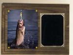 Deluxe Image Fishing Plaque in Solid Walnut