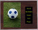 Solid Walnut Image Soccer Plaque H Style