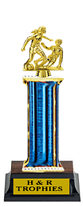 Female Soccer Action Trophies, S1 Style 8-18 inches tall