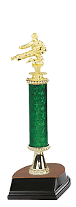 R1R-84165 Male Karate Trophies from 10 to 18 inches Tall