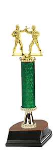 R1R-80955 Male Double Karate Trophies from 10 to 18 inches Tall