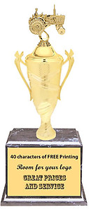 2805 Tractor Cup Trophy 12 1/2 to 14 inches tall