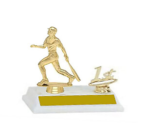Well Hit Baseball Trophy with Side Trim