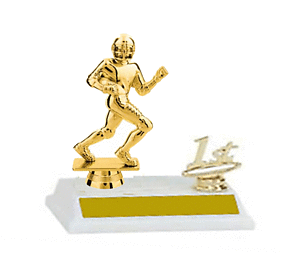 Running Back Youth Football Trophies have side trim