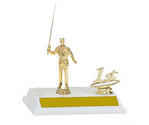Bait Caster Fishing Trophy with Trim