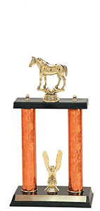 2P-701G Quarter Horse Trophy with two posts