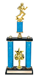DPSRR SERIES Double Post with Stack & Riser Football Trophy