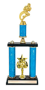 DPSRR SERIES Double Post with Stack & Riser Football Trophy