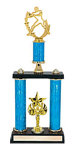 DPSRR SERIES Double Post with Stack & Riser Football Trophy