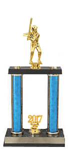 Simple Two Post Baseball Trophy