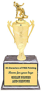 Making the Tackle Football Cup Trophy on Black Marble Finish