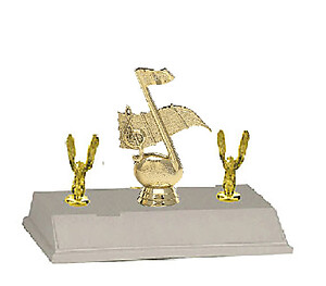 Music Note Trophy with Two Side Trims