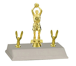At the Line Boys Basketball Trophies with Double Trim
