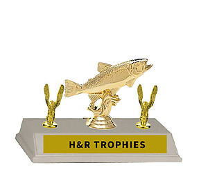 Trout Fishing Trophy with Double Trim