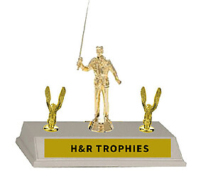 Bait Caster Fishing Trophy Double Trim