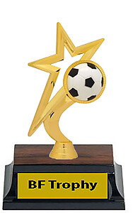 Gender Neutral Shooting Star Soccer Trophies, 