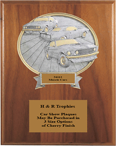 54112-GWV Muscle Car Show Plaques, Choose Two Size Options