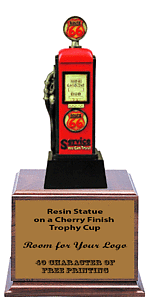 Route Sixty-Six Gas Pump Trophies in 5 Size Options