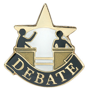 Debate Lapel Pin, Debate Letter Pin