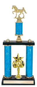 DPSRR-711G Gaited Horse Trophy with two posts