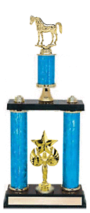2PSRR-704g Arabian Horse Show Trophy with two posts