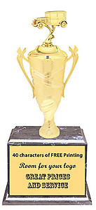 BM2800 Antique Car Cup Trophies with 8 Size Options, Add Cup & Base Height to the Topper Height to Get Overall Height of Trophy