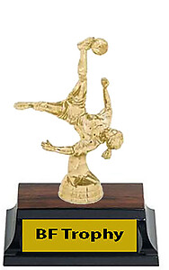 Girls Soccer Trophies, BF Bicycle Kick Topper