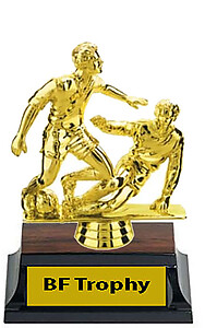 Boys Soccer Trophies, BF9513 Double Action Topper