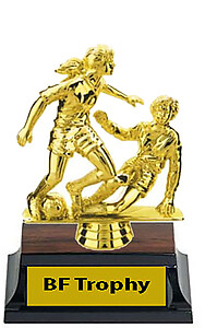 Female Action Soccer Trophies,