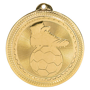 BL215 Soccer Medal in Gold, Silver or Bronze
