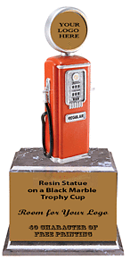 Red Gas Pump Trophies in 3 Size Options