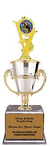 BMRC8-SQ1 Squirrel Cup Trophy on a Black Marble Base