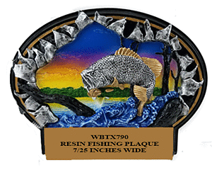 WBTX798 Fishing Plaque