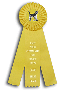 TR53FT a 5 X 14 inches Field Trial or Dog Show Rosette Ribbon 