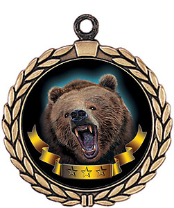 Bear Mascot School Medal