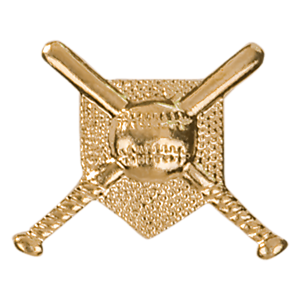 Crossed Bats Jacket Pin