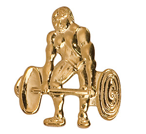 Weightlifting Letter Pin