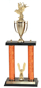 2PC-743GBR Bull Riding Trophy with two posts