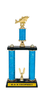 Swimming Bass Trophy heights of 24-36 inches