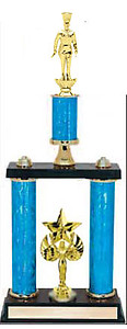 DPS Cooking Trophies double post, stacked column design.