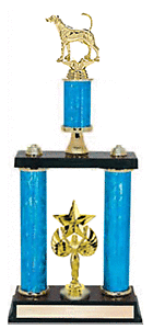 DPSRR Two Post Foxhound Field Trial Trophy, 24 inches up 36 inches tall.